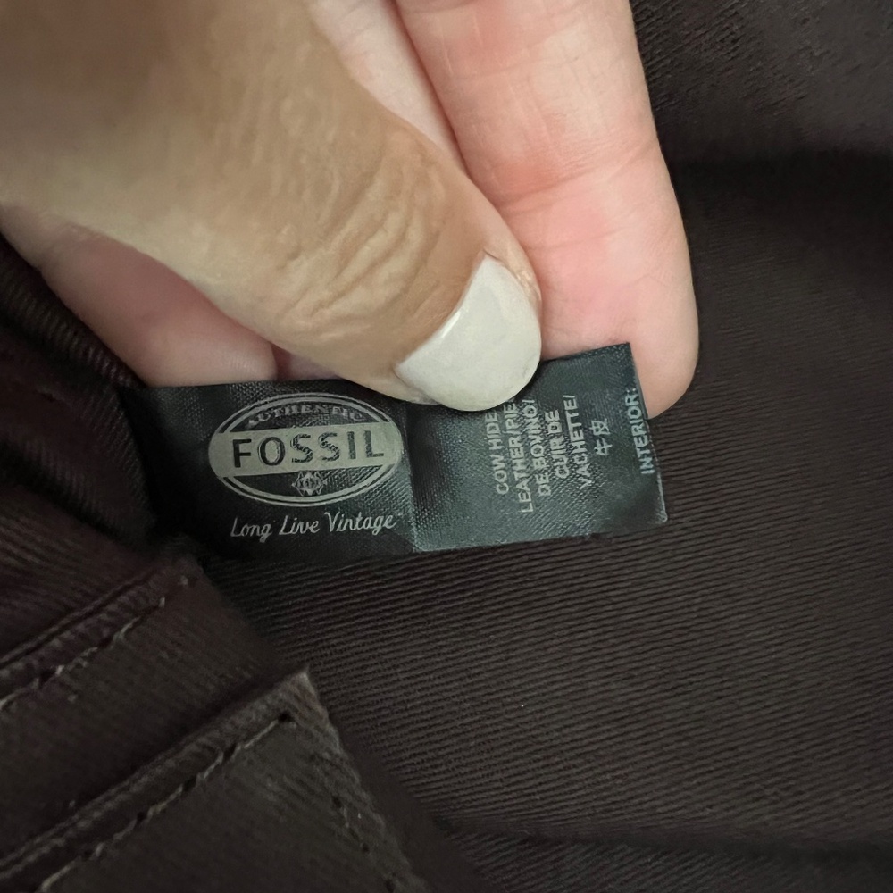 Vintage fossil leather messenger bag - Picture 10 of 12